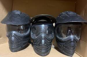 Proto Switch EL Paintball Mask Black Goggles Set of 3
